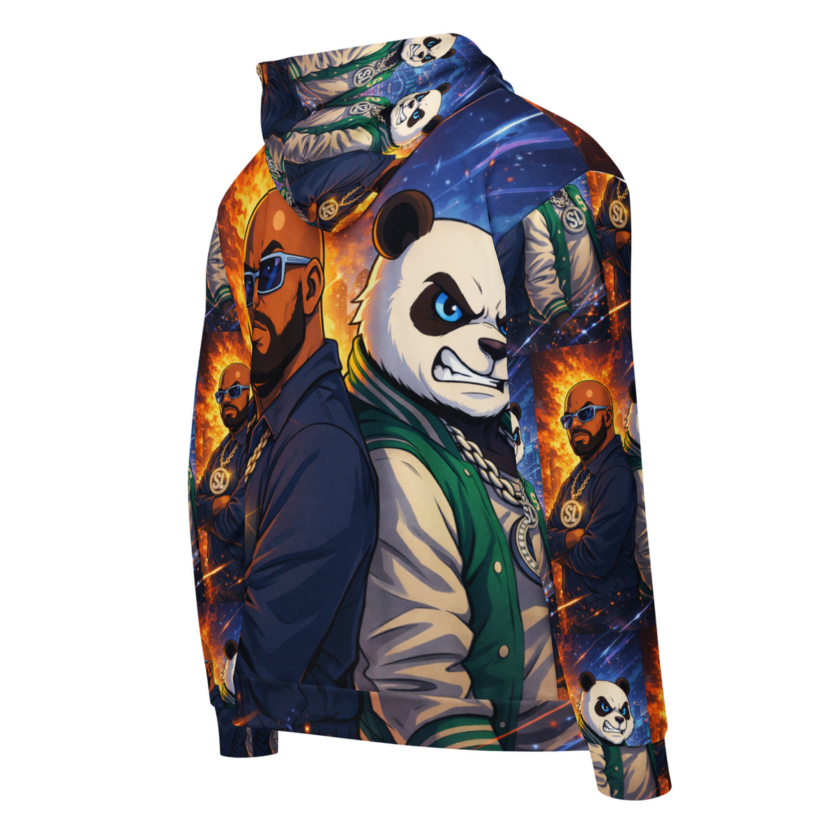 Double Trouble II Spoonieverse unisex zip hoodie back profile