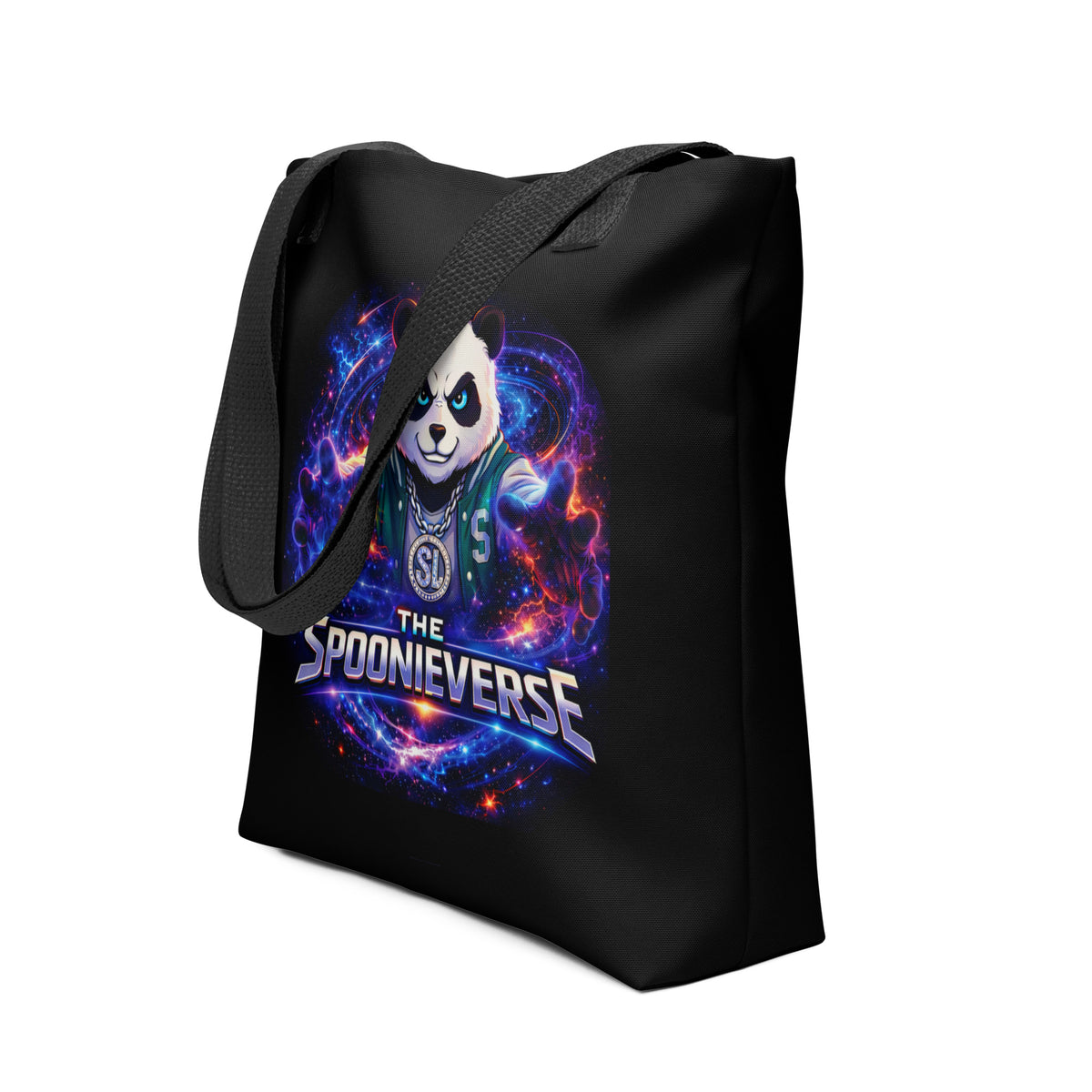 Spoonieverse tote bag featuring original STF1 Graphix artwork