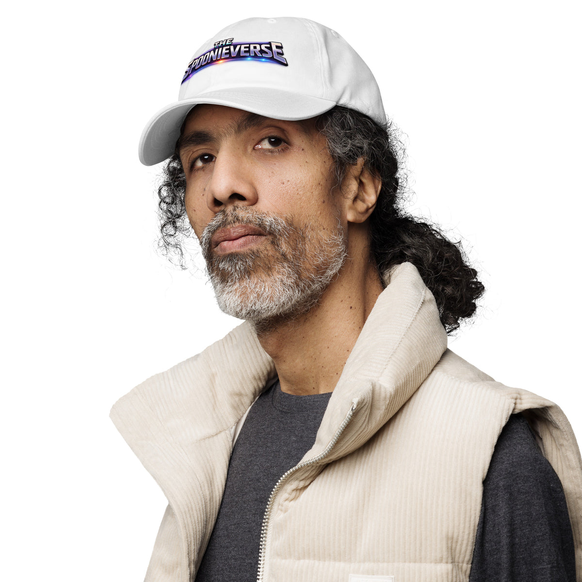 Spoonieverse dad hat featuring official title text logo