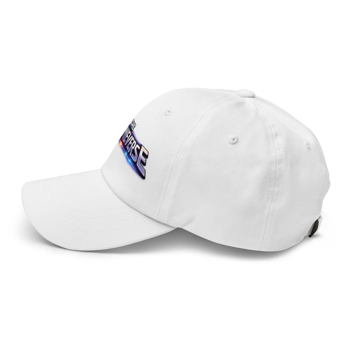 Side view of Spoonieverse logo dad hat