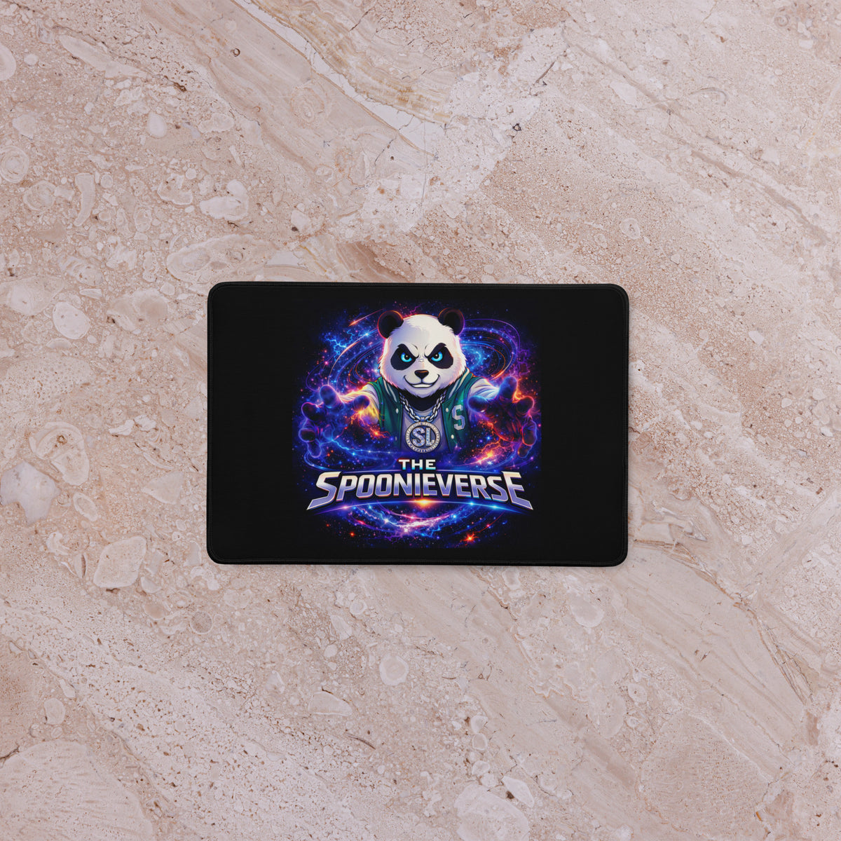 Spoonieverse logo desk mat by STF1 Graphix