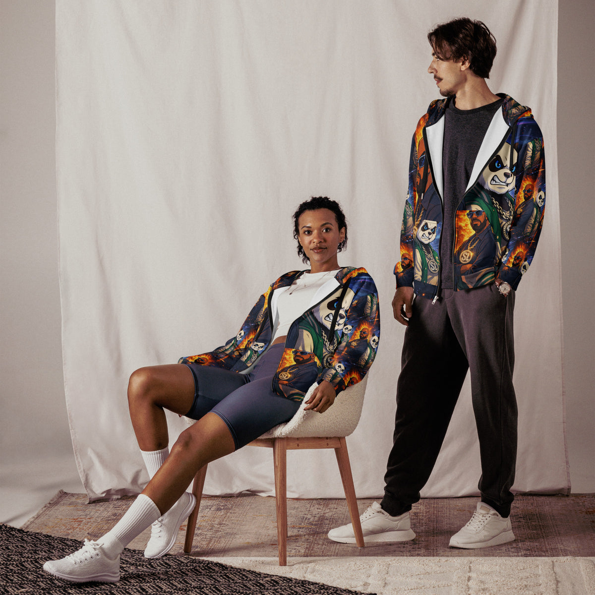 Double Trouble II Spoonieverse unisex zip hoodie