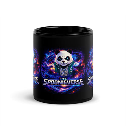 Spoonieverse logo black glossy mug 11 oz Front