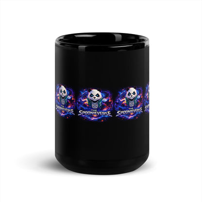Spoonieverse logo black glossy mug 15 oz Front