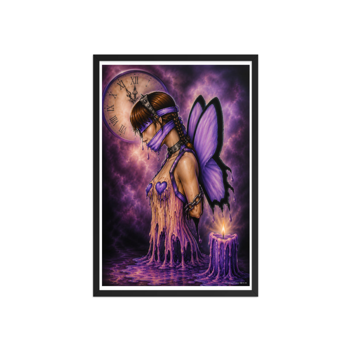Bound purple original artwork framed wall art by STF1 Graphix-[20x30]