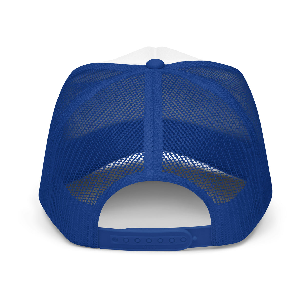 Royal/ White STF1 Graphix foam trucker hat with official round company logo back