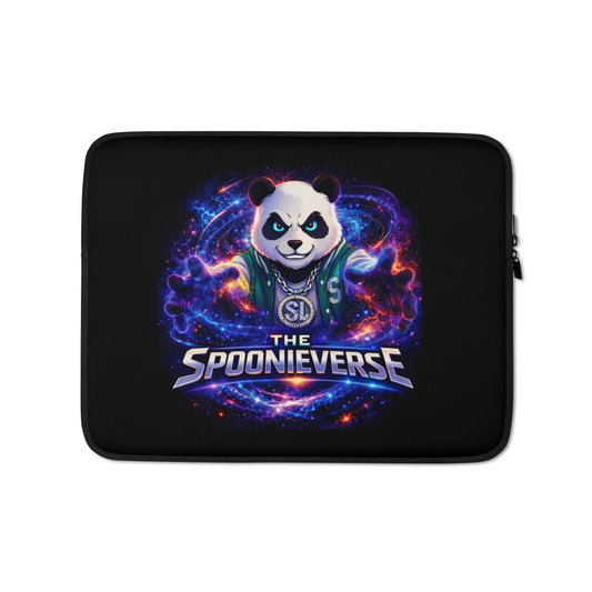 Spoonieverse 13 in laptop sleeve featuring original STF1 Graphix artwork