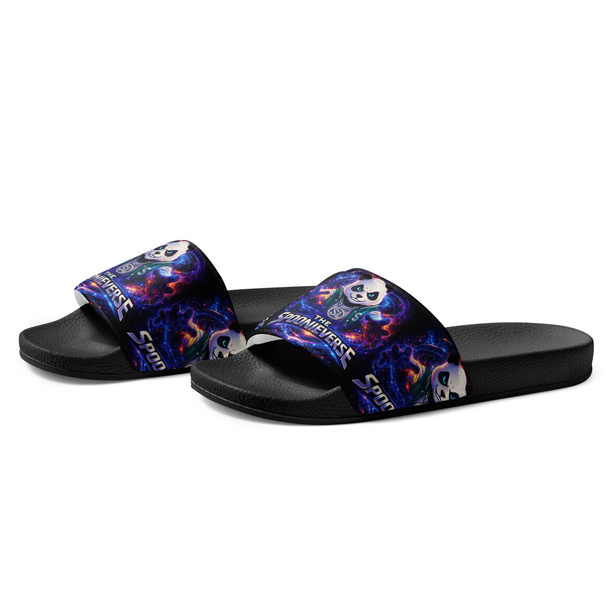 Left Side view of Spoonieverse men's slide sandals
