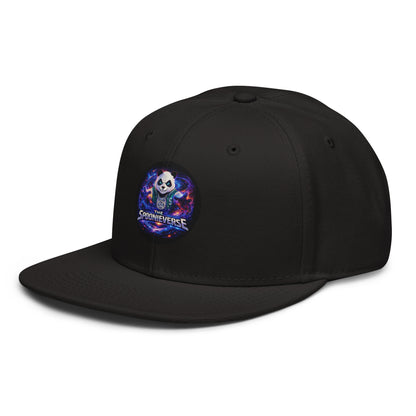 Side view of Spoonieverse snapback hat with adjustable closure
