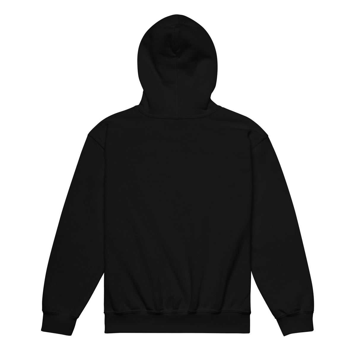 Back view of Spoonieverse logo youth graphic hoodie